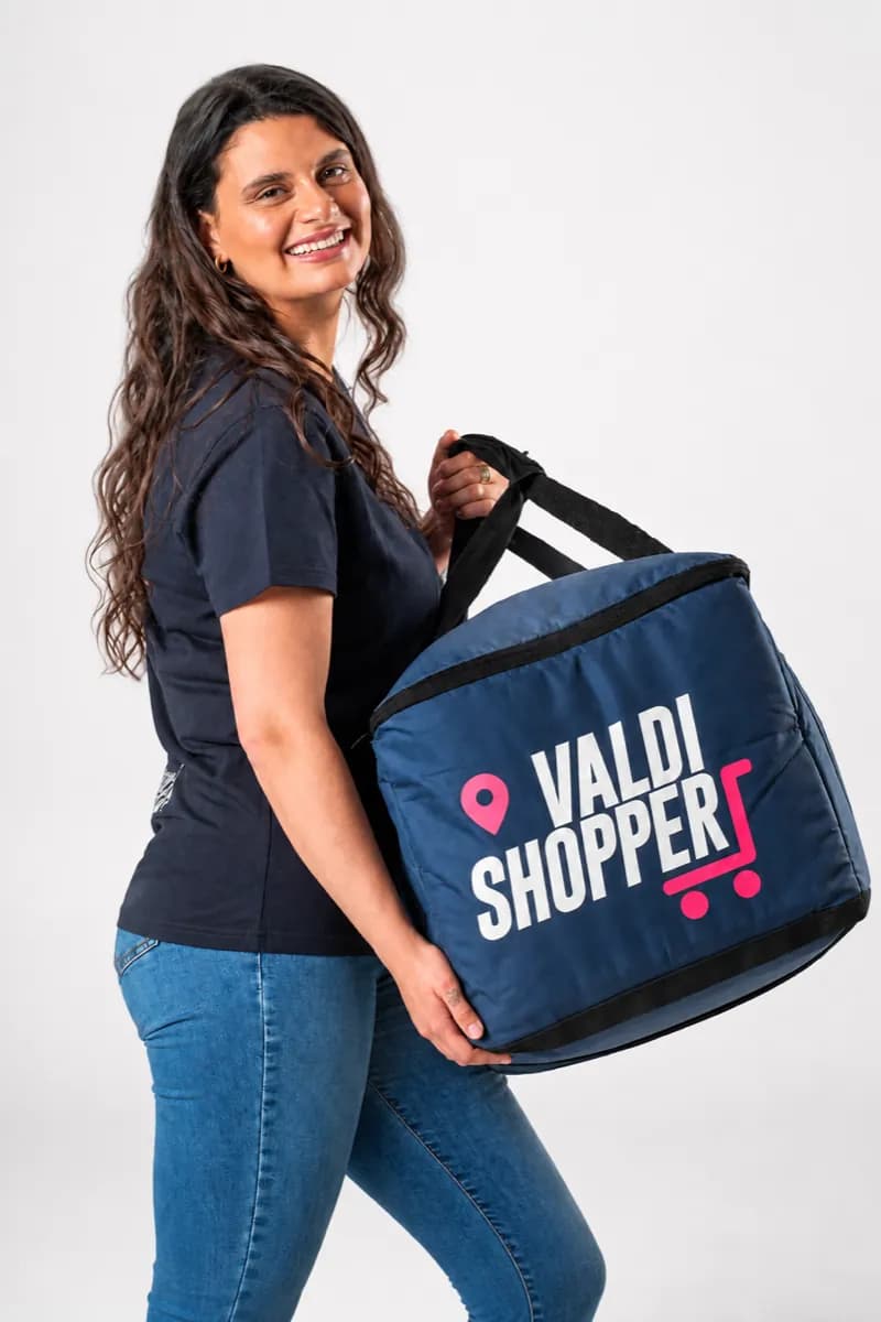 Shopper de Valdishopper con una bolsa térmica de la marca
